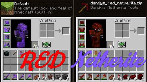 Red Netherite Minecraft Texture Pack Showcase Download Youtube