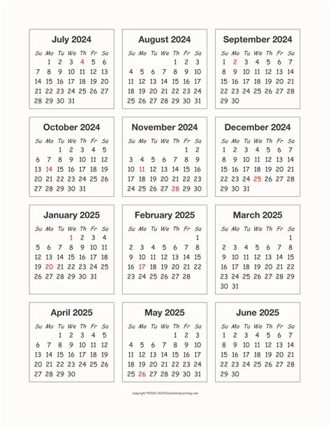 2023 2024 Calendar Printable