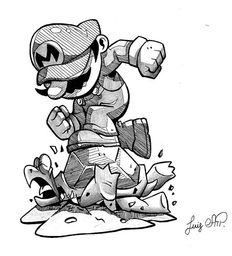 Mario Super Mario Draw Drawing Dibujo Graffiti Characters