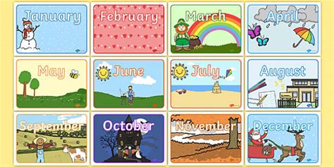 Months Of The Year Display Posters Creat De Profesori
