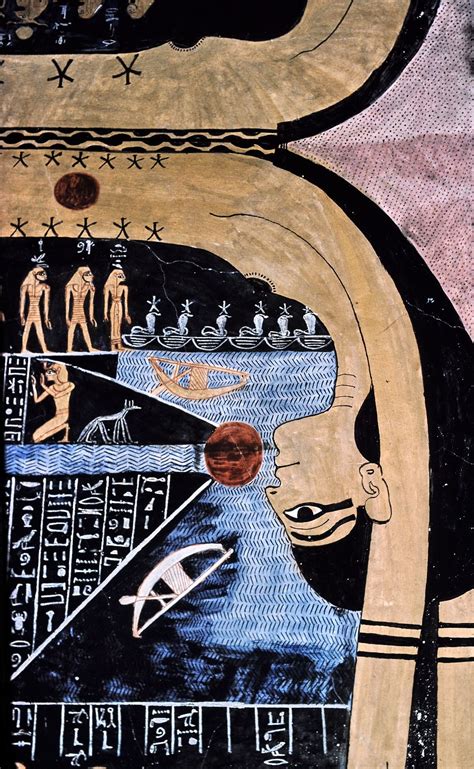 The Goddess Nut Painted On The Ceiling Of Tutenkamen S Tomb She Swallows The Sun Each Night