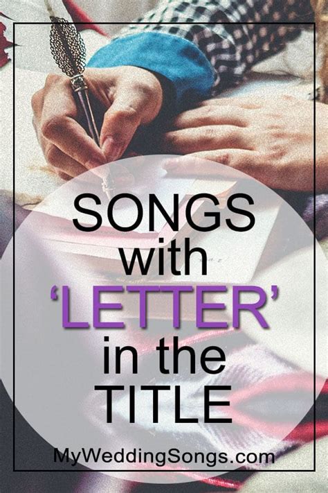 All song meanings categorized by songs with given names in the title. Letter Songs List - Songs With Letter In The Title | My ...