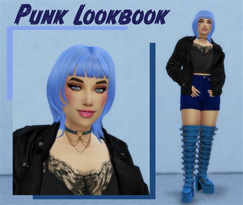 Sims 4 Punk Lookbook Female Hair Lashes Eyes The Sims Game