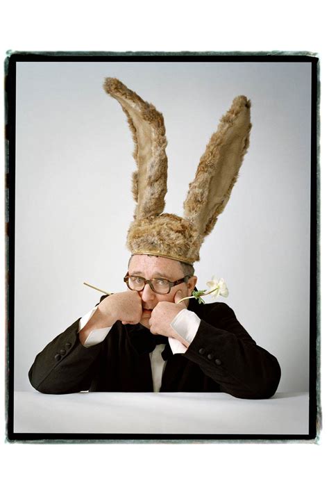 Tim Walker Story Teller Alber Elbaz In Rabbits Ears And White