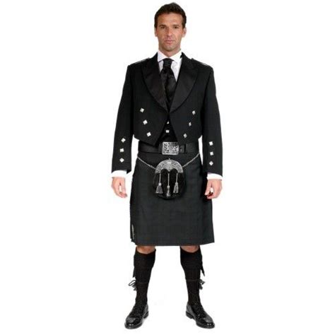 Black Isle Tartan Prince Charlie Jacket Dress Kilt Outfit With 16oz 8
