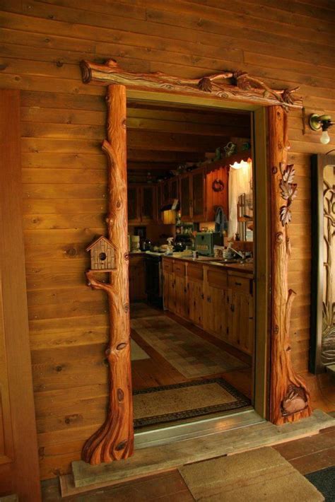 We did not find results for: "it's alive!" | Log home interiors, Rustic house, Carved doors