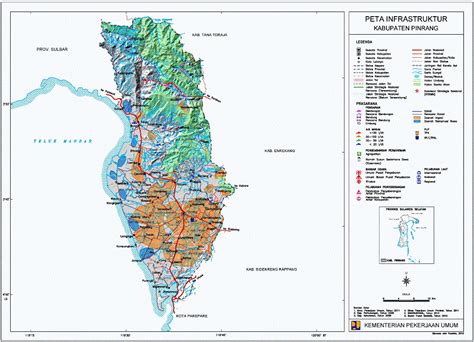 Peta Kota Peta Kabupaten Pinrang IMAGESEE
