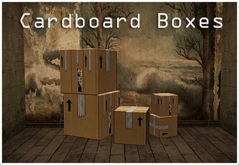 My Sims 4 U Cardboard Boxes By Ritsukacom