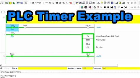 Omron Plc Timer Programming Examples Based On Timers Youtube