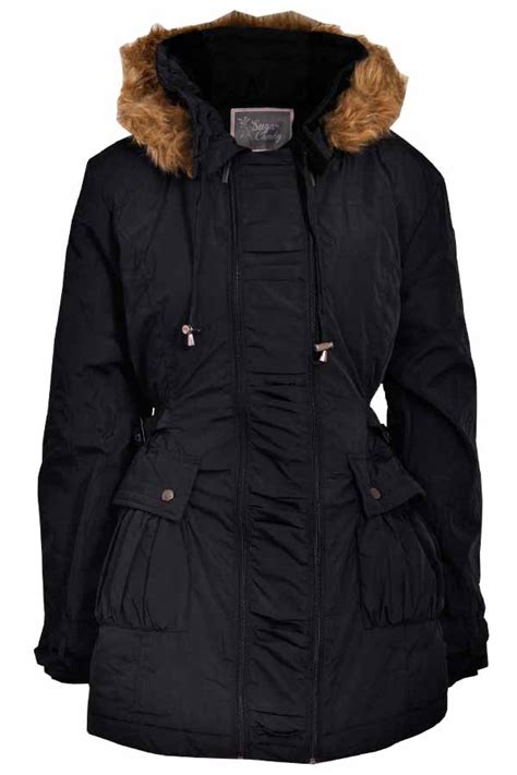 Ladies Plus Size Winter Hooded Jacket