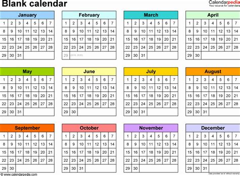 Printable Calendar In Word Yearly Calendar Template Monthly Calendar