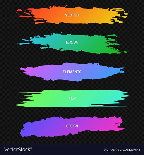 Bannersheaderscollection Colorful Paint Royalty Free Vector