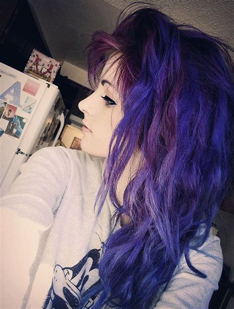 Purple And Blue Hair Hair Styles Purple Hair Scene Hair