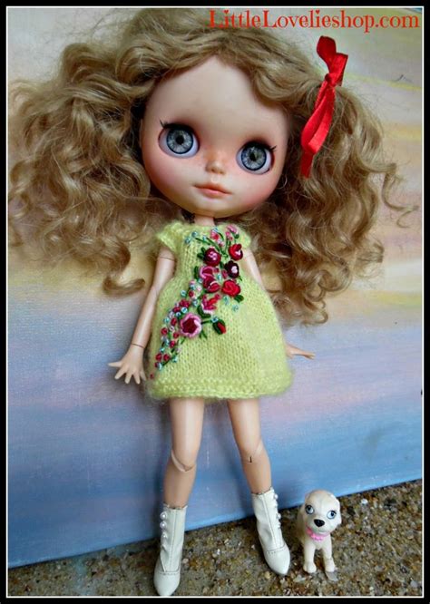 Blythe Doll Dress Ooak Pure White Mohair With Vintage Etsy Australia