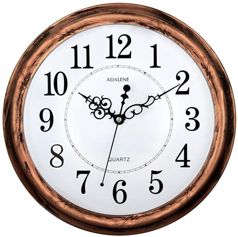 Adalene 13 Inch Large Non Ticking Silent Wall Clock Decorative