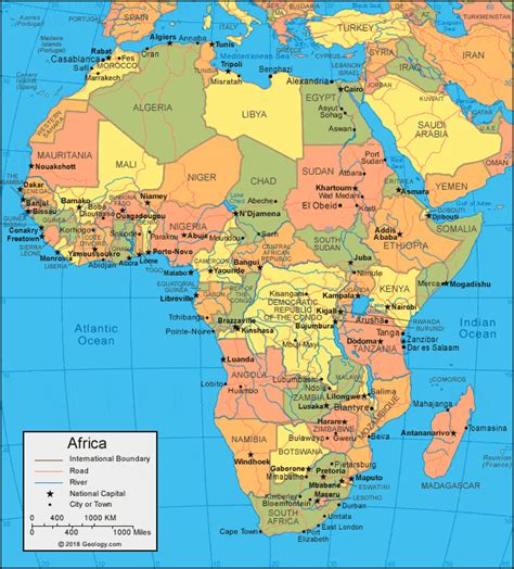 Map Of Countries Of Africa World Map