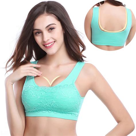 Women New Sexy Lace Shockproof Underwear Gather Backless Quick Drying Bra Sports Yoga Female