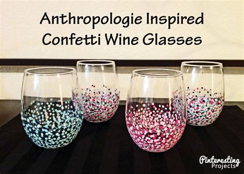 2 Tone Confetti Wine Glass With Glass Paint Markers Diy Wine Glasses Diy Glasses Wine Glasses
