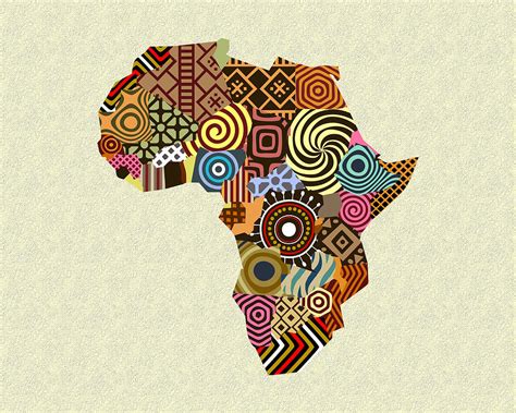 African Map Art African Print Map Decor African Wall Art African Riset