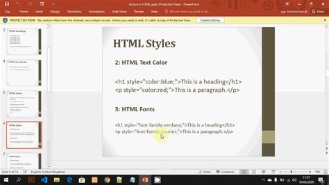 How To Change Fonts Size And Colour In Html Lecture No3 Learning