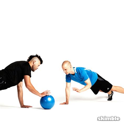 Plank Ball Pass With Partner Exercise How To Workout Trainer By Skimble