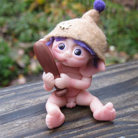 Gails Fantasy Baby Elf Clay People Polymer Clays Fairy Furniture