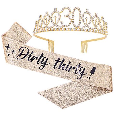 A 30th birthday is a very special occassion and making sure you choose the right gift for a woman is vital. "Dirty Thirty" Sash & Rhinestone Tiara Set - 30th Birthday ...