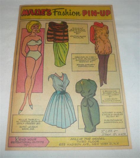 Modeling With Millie Paper Doll Ebay Millie The Model Comic