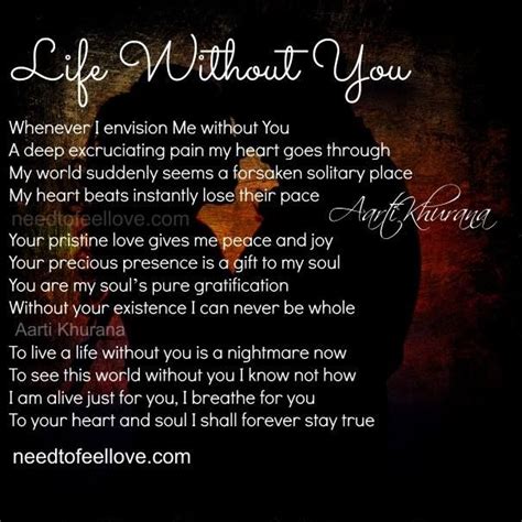 Life Without You Love Poems For Him Poems For Him