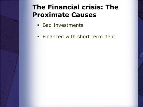 Ppt The Causes And Consequences Of The Financial Crisis Powerpoint