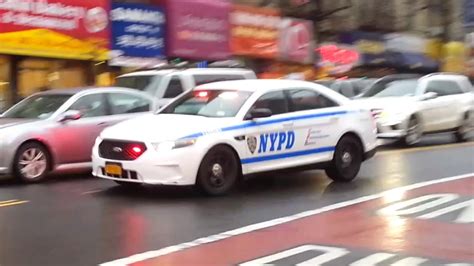 Nypd Ford Taurus Slicktop And Chevy Impala Responding Into A Pedestrian