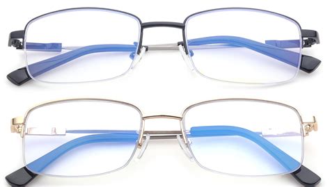 2 packs progressive multifocal reading glasses blue light blocking for men for women no line