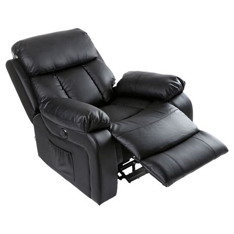 Chester Electric Heated Leather Massage Recliner Chair Sofa Gaming Home Armchair Ebay