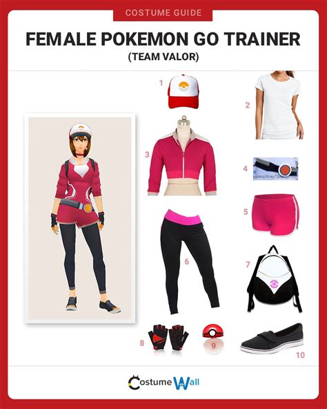 Female Pokemon Go Trainer Valor Pokemon Trainer Costume Pokemon