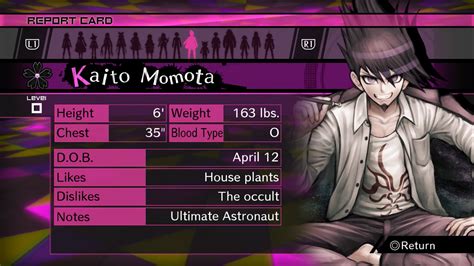 Image Danganronpa V3 Kaito Momota Report Card Demo Versionpng