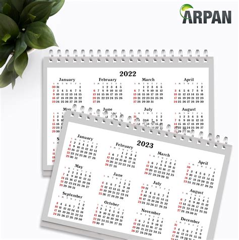 2022 One Month To View Uk Free Standing Desk Office Table Calendar