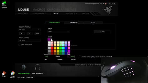 How To Configure Razer Chroma Gaming Mouse Using Razer Synapse Youtube