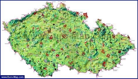 Česká republika (аббревиатура — čr), мфа (чешск.): Карты Чехии | Подробная карта Чехии на русском языке ...