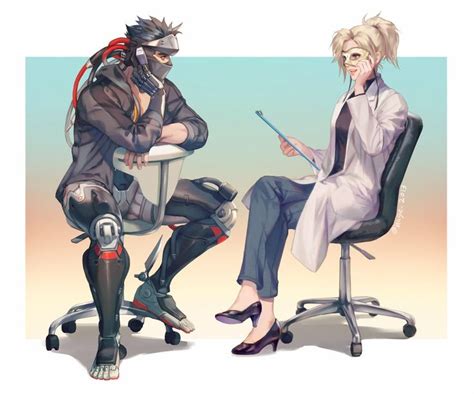 Genji And Mercy By Hage 2013 On Twitter Overwatch Genji Overwatch Comic Overwatch