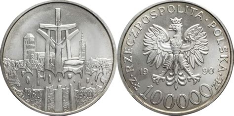 Polen Volksrepublik 100000 Zloty 1990 Mw Solidarnosc 1980 1990 Unc