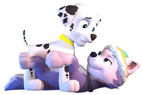 marshall x everest playful tumble by teai154 on deviantart marshall paw patrol zuma paw