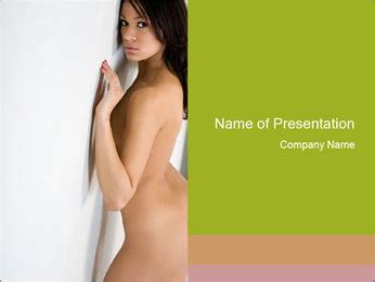 Naked Woman Leaning The Wall Powerpoint Template Backgrounds Google Slides Id