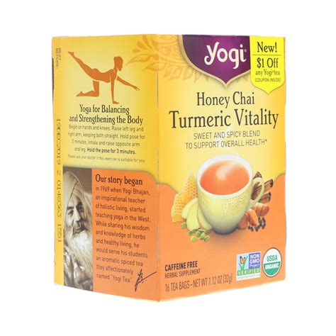 Yogi Tea Turmeric Vitality Honey Chai 16 Tea Bags 1 12 Oz 32 G