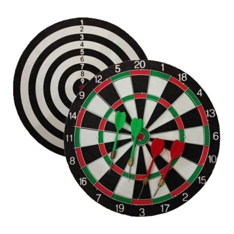 Dart Board 17 And 12 Size Double Sided Dart Game Target Board With 4
