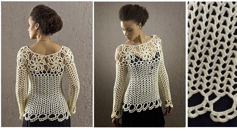 Blusa Avalon Sofisticada Blusa En Crochet Con Patrones ⋆ Manualidades