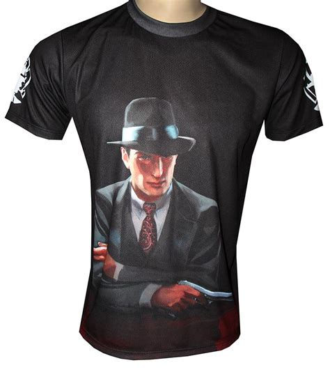 Mafia T Shirt With Logo And All Over Printed Picture T Shirts With