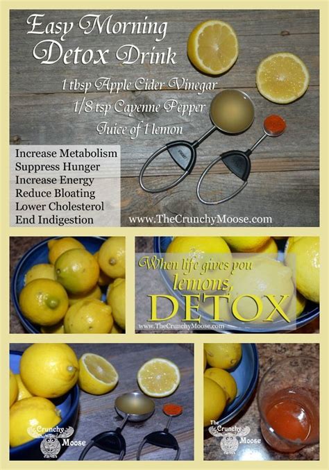 easy morning lemon detox with lemons apple cider vinegar cayenne pepper healthy drinks