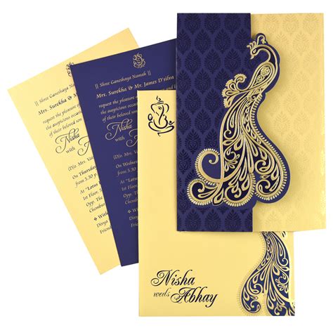 All wedding invitations designs in one place. PSKU00001737 | IndianWeddingStore.com