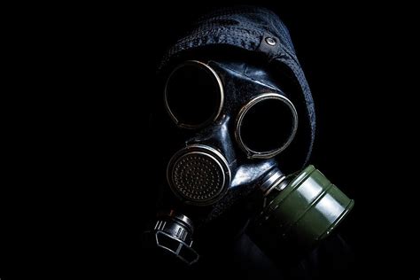 Hd Wallpaper Black Smoking Mask Jacket Hood Male Gas Mask Toxic