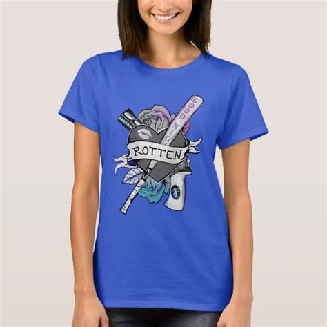 Suicide Squad Harley Quinn Rotten Tattoo Art T Shirt Zazzle